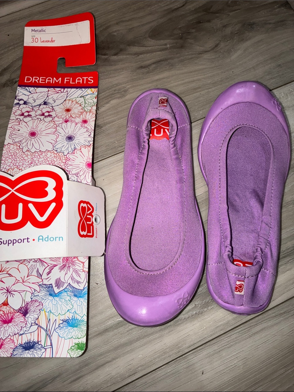 👛 Luv Lavender Slip-On Ballet Flats with Bow-Pattern Sole